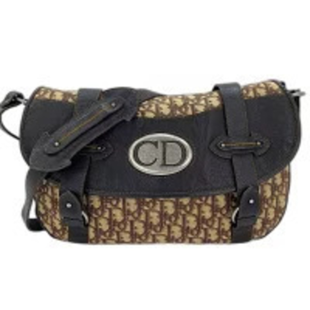 Christian Dior Trotter Shoulder Bag Brown